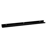 LOLAhome Estante repisa para Cuadros de MDF Negro de 100 cm