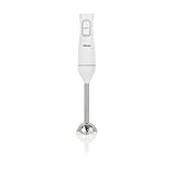 Batidora de mano Tristar, batidora de mano con pie de acero inoxidable, función pulso y turbo, forma ergonómica, blanca, MX-4880