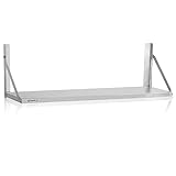 Mahlzeit Estante de Pared de Acero Inoxidable | 100 x 30 cm | Estante Colgante Plegable | Estante de Cocina de Acero Inoxidable, Estante Flotante, Estante de Pared Plegable | Estantería para Cocina