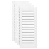 vidaXL Puerta de armario de lamas 4 uds blanco 69x29,5 cm, puerta de mueble, puerta de armario, panel de lamas de madera