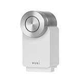 Nuki Smart Lock Pro (4.ª generación), cerradura inteligente con WiFi y Matter para acceso remoto, cerradura electrónica convierte tu smartphone en una llave, con batería, blanco