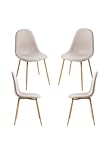 Regalos Miguel - Packs Sillas Comedor - Pack 4 Sillas Teok Tela - Beige