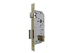 Tesa Assa Abloy 203050HL Cerradura De Embutir Para Puertas De Madera Con Cilindro Latonado Entrada 50 mm, Frente Cuadrado 2030