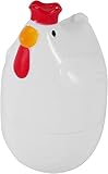 LATRAT 1 Huevo Cocido Vaporera Vapor Stoessel Microondas Hervidor de Huevos Creativo Forma de Pollo Microondas Hervidor de Huevos