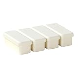 ZCXCsfp Bandeja de silicona para congelador de 4 celdas con tapa, moldes de silicona para congelador, bandejas de sopa, recipiente reutilizable para congelar alimentos para bebidas frías, whisky y
