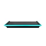 Acomoda Textil – Balda Flotante Decorativa y Luminosa Negra para Pared. Estantería Led con Fijación Invisible, Estante para Dormitorio, Baño y Oficina 45,5x15,5x4,5 cm.