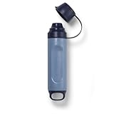 LifeStraw Peak Series: Filtro de agua personal para exteriores - Ideal para senderismo, camping, viajes - Elimina bacterias, parásitos y microplásticos, Azul