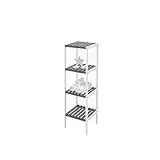 Kit Closet 2160021604 - estanteria de baño nature 4 baldas, gris/blanco, 110 x 34 x 33
