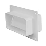 110x55mm Conector para Conductos con Brida y Válvula Antirretorno - Junta Rectangular para Sistemas de Ventilación de Canal Plano