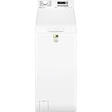 Electrolux Lavadora de carga superior, 6 kg, EW6T526C, tecnología SensiCare, pantalla LED con control táctil, revoluciones 1151, 600 x 400 x 890 mm, clase C, color blanco