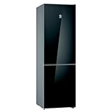 Balay 3KFD565NI - Frío, Frigorífico combinado NoFrost, D, Libre instalación, 186x60x66 cm, 326 l, Puertas Cristal negro, ExtraCold/ExtraFresh, Tirador vertical integrado