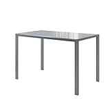 Vicco Mesa de Comedor Grand, Gris, 120 x 75 cm