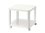 IKEA Tingby - Mesa auxiliar con ruedas, color blanco 202.959.30, tamaño 19 5/8 x 19 5/8 pulgadas