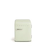 CREATE / RETRO FRIDGE 50 SILVER/Frigorífico verde pastel maneta plata/Minibar, sin congelador, 50 cm