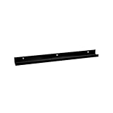 LOLAhome Estante repisa para Cuadros de MDF Negro de 80 cm