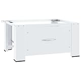 vidaXL Soporte Pedestal para Lavadora con cajón Blanco, Soporte para Lavadora, Plataforma para Lavadora y Secadora, pedestales para lavandería