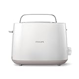 Philips Tostadora - 2 Ranuras, 8 Ajustes, Rejilla Calientabollos, Descongelación, Elevación Alta, Apagado Auto, Blanco (HD2581/00)