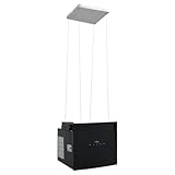 vidaXL Campana extractora de isla sensor táctil LCD vidrio templado