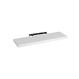 LOLAhome Estante de Pared Flotante de Madera MDF Blanco de 80x23 cm