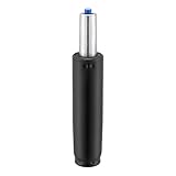 kwmobile Cilindro de gas para silla de oficina - Pistón de acero de repuesto de 165 mm - Resorte hidráulico de recambio para sillas gaming - Negro