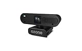Ozone Gaming, Camara Web Livex50, Diseñada para Gaming, Webcam 1080p, 30fps, 2 Microfonos, Autofocus, USB, Negro