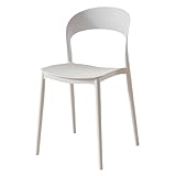 Miroytengo Pack 2 Sillas de Cocina Princeton Respaldo Redondeado Estilo Moderno en Color Blanco