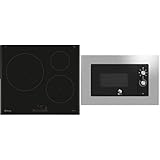 Balay - Placa inducción 60cm biselada, 3 zonas, Gran zona 28 cm, Control Táctil & Microondas Integrable, 20 litros, con Marco, Grill, Iluminación LED, Asistente de Limpieza