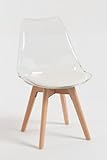 Regalos Miguel - Sillas Comedor - Silla Synk Transparente Asiento - Blanco