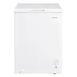 COMFEE' RCC102WH2EU(E) Congelador arcón independiente 99L, convertible a congelador/refrigerador, inverter, clasificación de 4 estrellas, apto para garajes, blanco [Clase energética E]