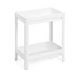 TYCIONG Estantería de suelo de baño de 2 niveles, estante de suelo con agujero de drenaje, multifuncional, estable, poco espacio, estante de pie para cuarto de baño, cocina