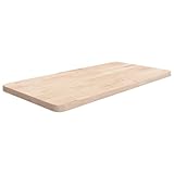 vidaXL Encimera de Baño Lavabo Tablero Superficie Tocador Mesa Centro Mesita Cocina Comedor Salón Sala de Estar Madera Maciza sin Tratar