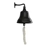 Accesorios para Bar en Casa ACL - Campana de Último Pedido - Campana de Pub - Decoraciones Náuticas - Campana de Pared con Sonido Fuerte, Ideal para Navidad, Recepciones, Pubs - Campana Negra 10,2 cm