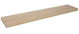 HERSIG - Estanteria diseño Madera | Estanteria Flotante - Balda Flotante - Color Roble - 120 x 23,5 x 3,8 cm