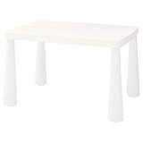 Ikea MAMMUT Mesa infantil, interior/exterior, 77x55 cm [blanco]