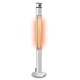 Blumfeldt Radiador Electrico Bajo Consumo, Calefactor para Patio o Terraza de 2000W, con Oscilación, Radiadores Bajo Consumo Electricos, Eficiencia IP44, Calefactores Jardín, para Exterior