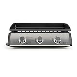 Livoo plancha gas 7.5kw placa acero esmaltado 61x38cm doc277