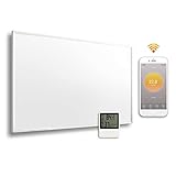 Calefacción por infrarrojos de 700 W con WiFi, termostato integrado, sensor de temperatura, panel calefactor de pared por infrarrojos, ahorro de energía