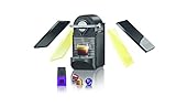 Krups Nespresso Pixie Clips XN3020 - Cafetera de cápsulas de 19 bares, 2 programas de café, bandeja extraíble, indicador luminoso de depósito vacío y función de autoapagado, color amarillo y negro