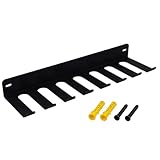 Rack de almacenamiento de gimnasio, almacenamiento de 8 barra de metal de gancho, estante de resistencia organizador de gimnasio Montaje con barra vertical con accesorio comercial o de hogar que ahor