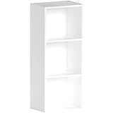 Vida Designs Oxford - Estantería de 3 estantes, Hecha de Madera de Roble, para Oficina, Sala de Estar Moderno 80 x 32 x 24 cm Blanco