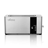 Ufesa Duo Plus Delux Tostador de 2 Ranuras Largas y Anchas, 1400W, 7 Niveles, Función Recalentar, Descongerlar y Cancelar, Bandeja Recogemigas, Inox