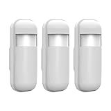LWOHSI Sensor de movimiento PIR, sistema de alarma volumétrica inalámbrica para el hogar, paquete de 3, compatible con todos los paneles de control