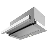 Cecotec Campana Extractora Telescópica 60 cm Bolero Flux TLM 603500 White A. Motor 70W, Potencia Succión 350m3/h, Control Mecánico, 2 Niveles de Potencia, Luz y Filtro de Carbono, Acabado Blanco