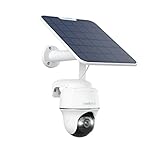 Reolink 4K 8MP Cámara Inalámbrica de Exteriores con Batería, 3G/4G LTE, 360° PTZ, Visión Nocturna en Color, Detección Smart, Audio Bidireccional, Fácil Instalación, Go PT Ultra + Panel Solar + 32GB SD