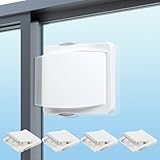 Vicloon Seguridad para Ventanas para Niños,4pcs Ajustable Bloqueo de Ventanas,Ajustable Ventana Gap Tamaño Bloqueos de Seguridad,Limitador de Ventana de Seguridad para Niños Pequeños y Mascotas
