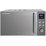 Russell Hobbs RHM2086SS Classic Microondas Digital de Acero Inoxidable de 17 Litros, con 5 Niveles de Potencia, 8 Programas Automáticos de Cocción, Pantalla LED Azul.