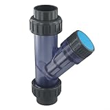 Este filtro de PVC transparente en forma de Y de diseño eficiente proporciona filtración para tus necesidades de agua (diámetro interior de 50 mm)