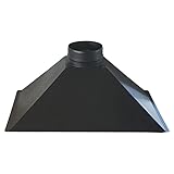 Campana para barbacoa chimenea L 87 x P 48,5 x H 35 cm (Diámetro salida de humos 200 mm)