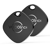 VOCOlinc Air Tag Smart Tracker, Buscador de Objetos Bluetooth Compatible con Buscar Apple (sólo iOS, NO para Android), Localizador para Llaves, Carteras, Equipajes, Baterías Reemplazo, 2 Paquetes