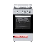 Corberó - Cocina de Gas Butano CCSF45020BX | 43L y 4 Fuegos | Seguridad FFD | Tapa de Cristal y Acero Inoxidable | Kit de Conversión a Gas Natural | Versátil Asar y Hornear, Gris, Acero Inoxidable